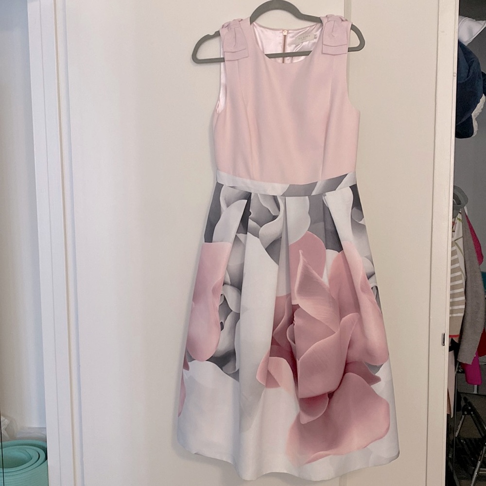 Ted Baker sleeveless tea length dress, size 3